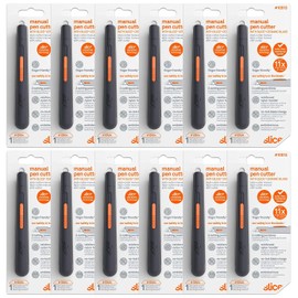 Slice Manual Pen Cutter, Safe Ceramic Box Cutter Lasting 11x Longer than Metal, Box Opener, 12 Pack