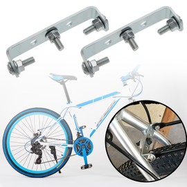 Be In Your Mind 2pcs Bicycle Rear Bracket Bike Rear Rack Mount Adapter U-shaped Rear Bracket Adapter for Mountain Bikes Folding Bikes Stainless Steel Bracket Mount Adapter