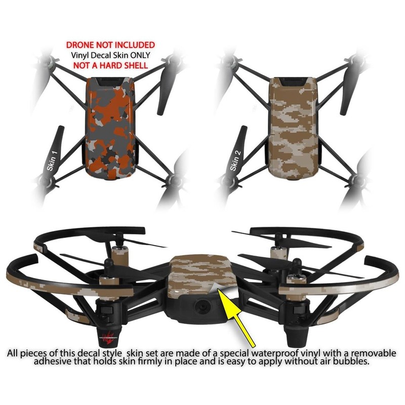 Skin Decal Wrap 2 Pack Compatible with DJI Ryze Tello