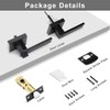 NIZADO 6 Pack Black Privacy Lever Door Hardware, Square Bath