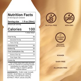 Monin - French Vanilla Syrup, Versatile Flavor, Natural Flavors, Great for Coffees, Cocktails, Shakes, and Kids Drinks, Non-GMO, Gluten-Free (750 ml)