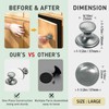 CcHhyyt 4 Pack Self-Stick Knobs Brushed Nickel Self-Adhesive Drawer Knobs