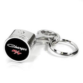 iPick Image Made for Dodge Charger R/T Classic Chrome Finish Engine Piston and Rod Metal Key Chain