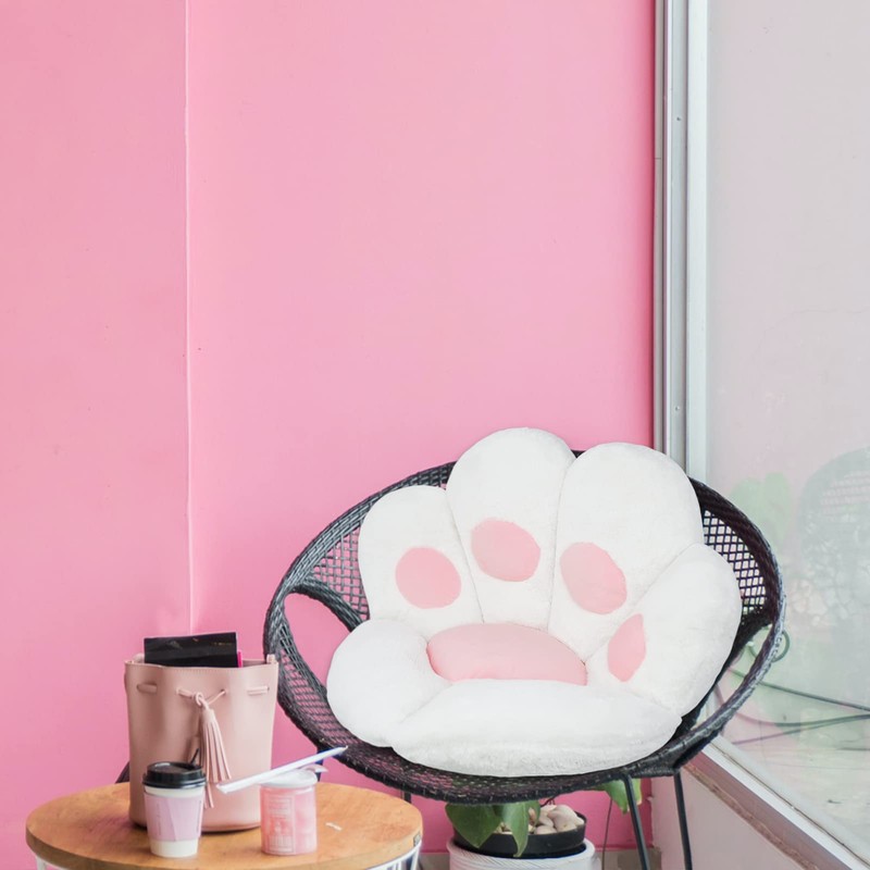 ELFJOY Comfy Chair Cushion Plush Cat Paw Cushion Kawaii Home