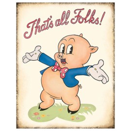 Desperate Enterprises Looney Tunes Porky Metal Sign  2881