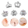 Mikinona Shiny Crown Nail Charms 50pcs Alloy Nail Sticker Diamond