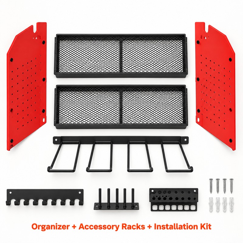 SucceBuy 3-Tier Power Tool Wall Organizer, 100 lb Carbon Steel
