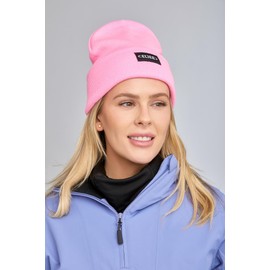 Elien Winter Beanie Hats for Men and Women, Basic Beanie Unisex, Stretchy Daily Knit Hat,Gifts for Dad Mom (Pink)