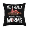 Compost Bin Vermicomposting Worm Compost Worm Farming Throw Pillow