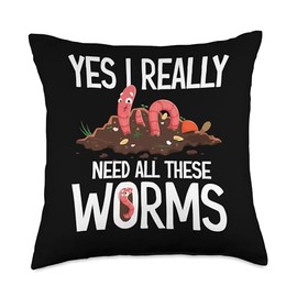 Compost Bin Vermicomposting Worm Compost Worm Farming Throw Pillow