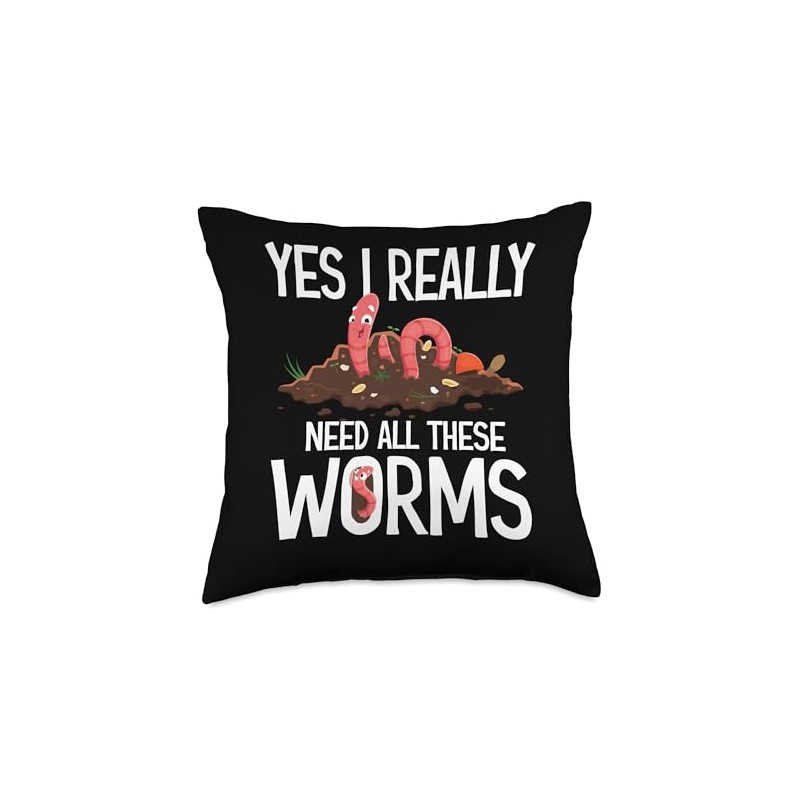 Compost Bin Vermicomposting Worm Compost Worm Farming Throw Pillow