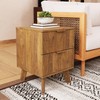 Nightstand Mid Century Modern Bedside Table with 2 Drawers, Accent