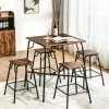 Costway 5PCS Kitchen Counter Height Table Set Bar Table Dining