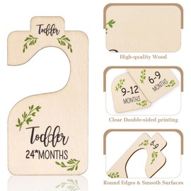 FIDWALL Wooden Wardrobe Divider for Organisation, Baby Clothes Dividers and Weekly Wardrobe Dividers, Ideal for Sorting Clothes (Baby Month)