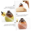 Mikinona 3pcs Refillable Ceramic Essential Oil Bottles with Dropper Travel