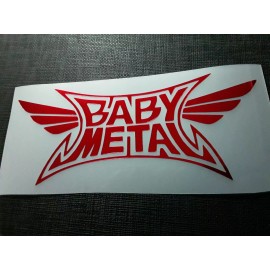 New Babymetal Logo Holo Red Sticker Vinyl Decal Baby Metal Waterproof! 3 Wings