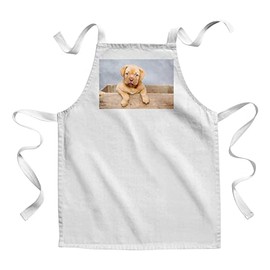 Fabulous Children's Kitchen Apron – Painting Puppy Bordeaux Dogge Bebe Chien Portrait Mignon – Premium Quality