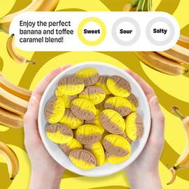 Bubs Swedish Candy – Banana Toffee Sweet Ovals | Vegan, Gluten-Free & Gelatin-Free Scandinavian Treats | Soft & Chewy Candy Imported from Sweden (1 LB)