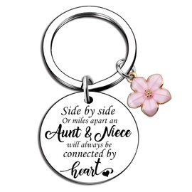 Davrock Aunt Niece Keychain Mothers Day Gifts for Aunt Gifts from Niece Gifts from Auntie Birthday Gift for Aunts Mothers Day Christmas Stocking Stuffer Valentines Gift Cute Keychain Accessories