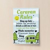 RED OCEAN Caravan Rules Print Caravan Accessories Caravan Gift Home