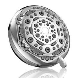 Couradric 7-Function Luxury Shower Head, High Pressure Adjustable Shower Head with Massage Mist and Water Saving Mode for Low Flow Showers- Chrome