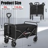 HAOYOO Collapsible Wagon Cart, Foldable Wagon Cart with Wheels, 110lbs