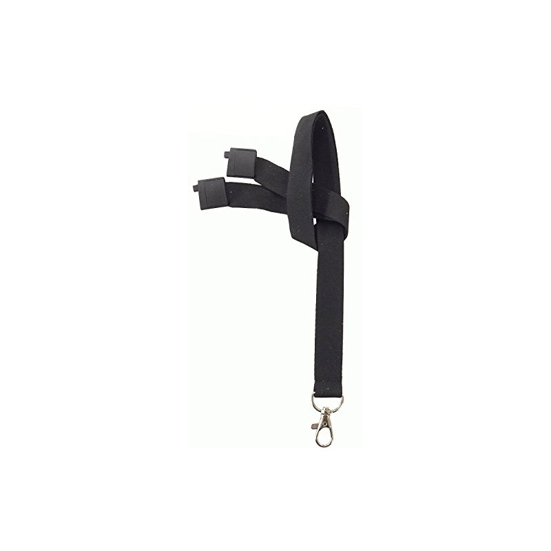 Customcard ltd Black 20mm Lanyard with Breakaway Clip and Single