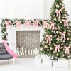 3Pack Pink Bow Garland Banner, Pink Ribbon Bow Party Decorations