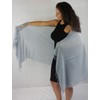 Pashmina-Silk-Scarf-Shawl-blanket-poncho-dress shawl-graduation stole-hair scarf-head wrap-mens scarf-keffiyeh-shrug-shemagh (Silver Grey)