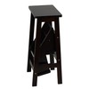 Cortesi Home Druzi Barstool, Stepstool, Ladder, Dark Walnut Finish