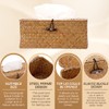DelSol Tissue Box, Seagrass Woven Facial Tissue Dispenser, Box Cover