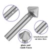 Fixinus 6-Piece Countersink Set Metal HSS 90° HSS Countersink Deburring
