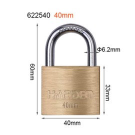 Edward Tools Harden 40mm Solid Brass Padlock with 3 Keys – Hardened Steel Shackle – Rustproof and Waterproof Lock for Cabinet Doors, Windows, Lockers