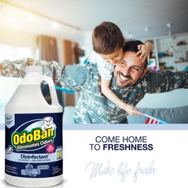 OdoBan Disinfectant Concentrate and Odor Eliminator, 4 Gallons, Night Ice Scent