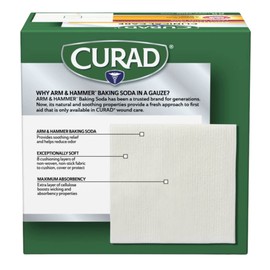 Curad SoothePlus Large Gauze Pads, White, 25 Count (Pack of 1)