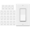 ELECTECK 20 Pack - Single Pole Decorator Light Switch,15A 120/277V,