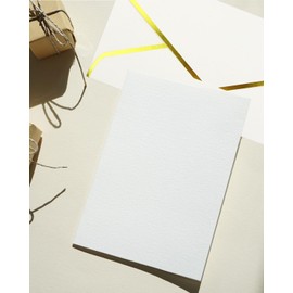 5 Pieces Craft Envelopes with Gold Border, Vintage Envelopes for for Graduation Invitation Wedding Greeting - White