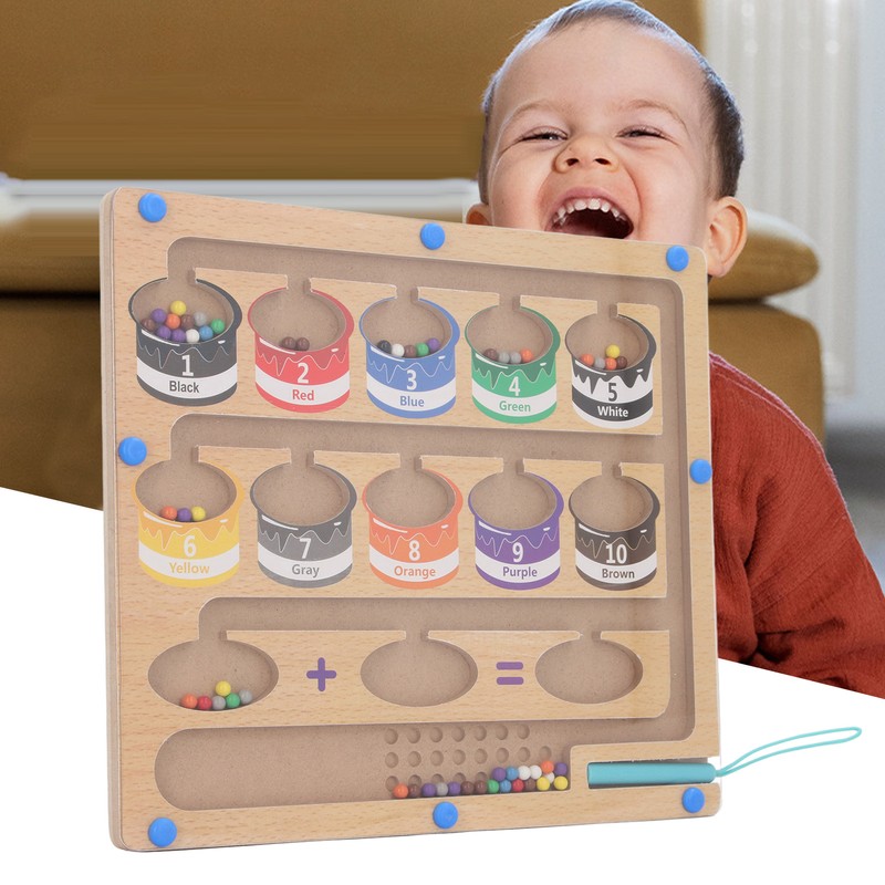 2 in 1 Magnetic Color and Number Maze Early Educational
