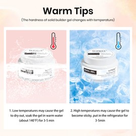 SUPWEE Solid Builder Gel for Nail Extension - 30g Clear Non Stick Hand, 3D Sculpture Carving Gel Modeling Nail Art Soak Off Manicure DIY At Home