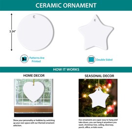 Artsy Woodsy Coffee Cup Christmas Tree 2D Flat (Not 3D Ornament) Ceramic Ornaments 2023,But First Coffee Decorative Hanging Ornaments for Holiday, Charming Coffee Lovers, Barista Keepsake Gift