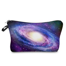 Livel lhood Galaxy Cosmetic Bag for Women Cute Small Makeup Bag for Purse Travel Toiletry Zipper Pouch for Girls Gift for Sisters Galaxy Makeup Bag for Her