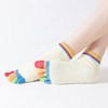 Wkuw Summer Thin Yoga Socks for Women, Open Toe & Open Back, Professional Anti-Slip for Pilates Size/Solid Rose Red 20ea