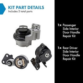 TRQ TRQ 3pc Engine & Transmission Mount Kit for 2007-2010 Ford Edge Lincoln MKX