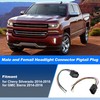 FUELHOOD Male and Female Headlights Connector Harness Plug Wire for