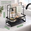 Sponge Holder for Kitchen Sink, Sink Caddy with Towel Bar