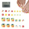 Press On Nails Toes,Reusable Summer Pedicure Nails | Art Stickers