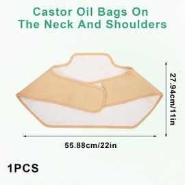 Castor Oil Pack Shoulder and Neck, Reusable Castor Oil Compress Pads, Castor Oil Pack Wrap, Castor Oil Patches, Helps Fall asleep, Relax Your Shoulder and Neck Muscles