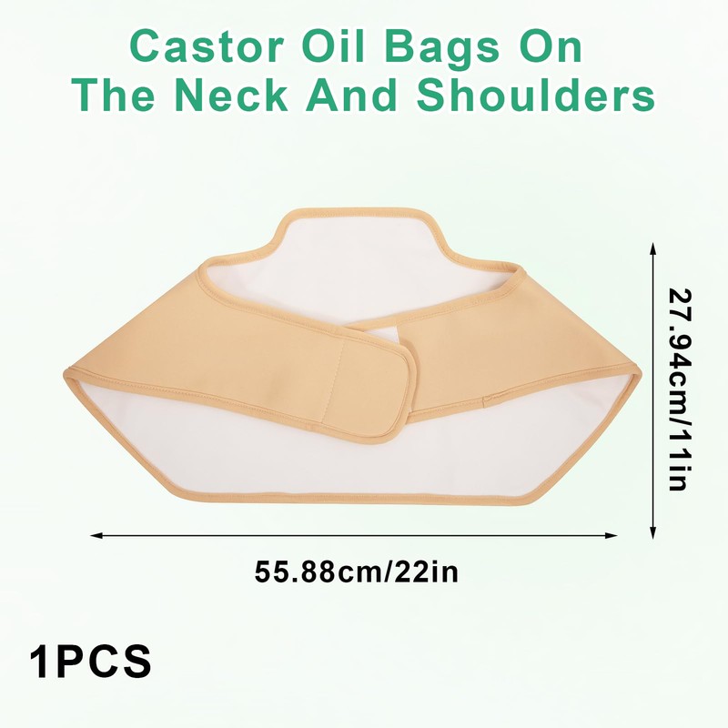 Castor Oil Pack Shoulder and Neck, Reusable Castor Oil Compress
