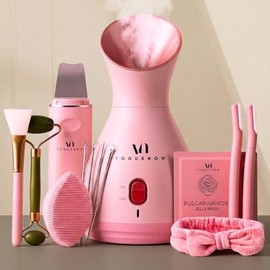 Vaporizador Facial Spa Regalos con 17 Herramientas de Cuidado de la Piel Complementarias | Vaporizador Facial para Limpieza Profunda Facial | Modo Cal