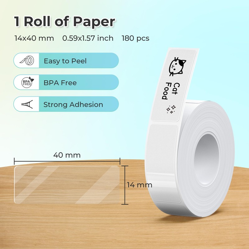 Nelko Genuine P21 Label Maker Tape, Adapted Label Print Paper,